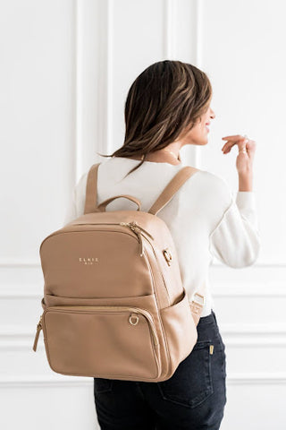 aspen leather diaper bag