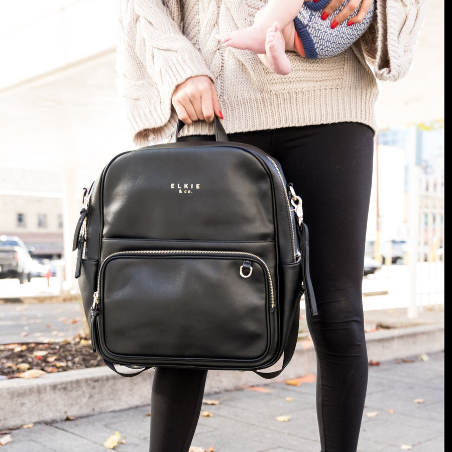 Elkie & Co. Aspen Vegan Leather Diaper Bag Backpack