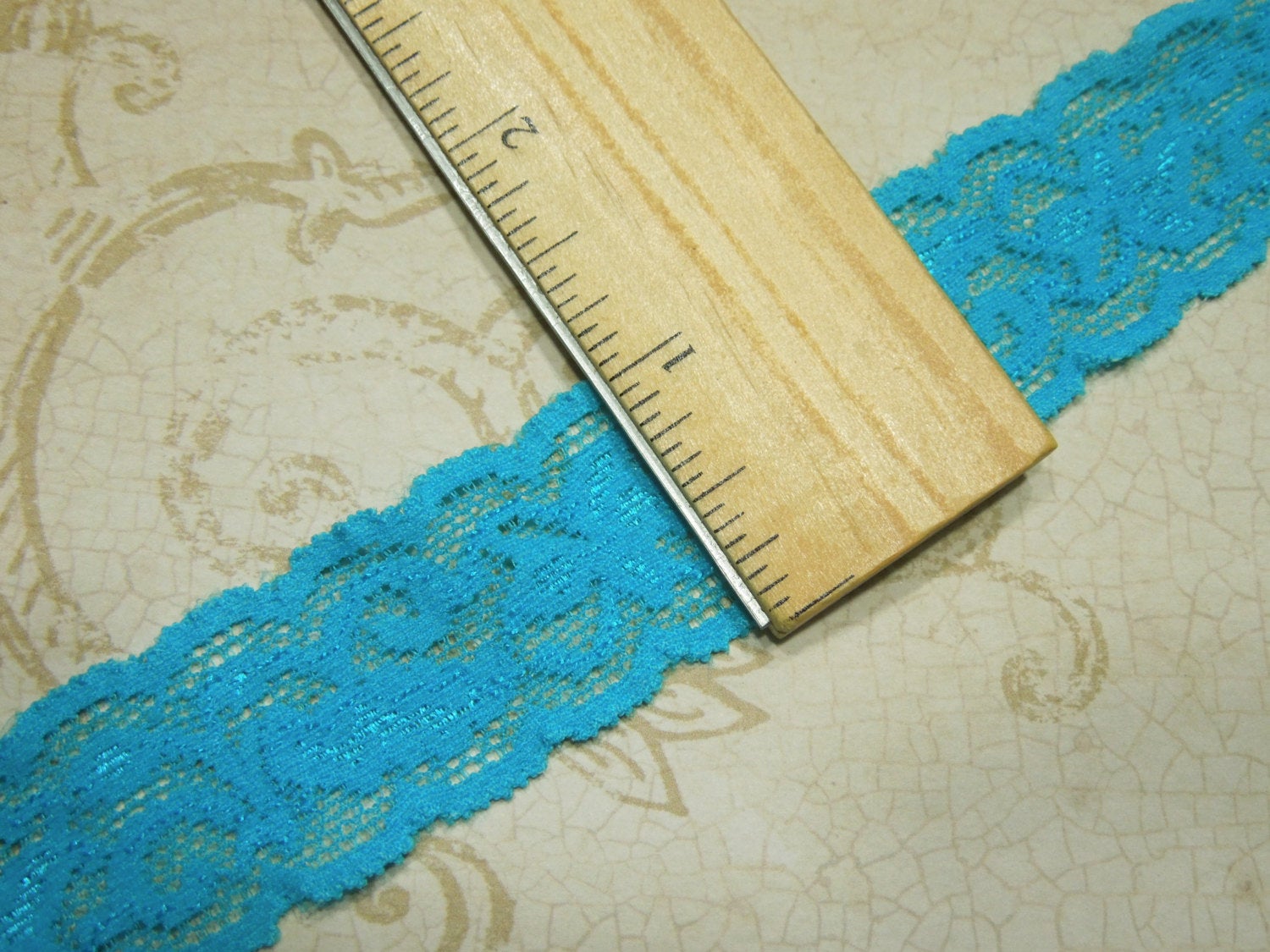 turquoise lace trim