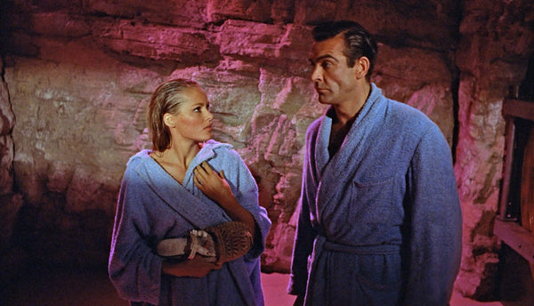 towelling bathrobe Bond Dr No