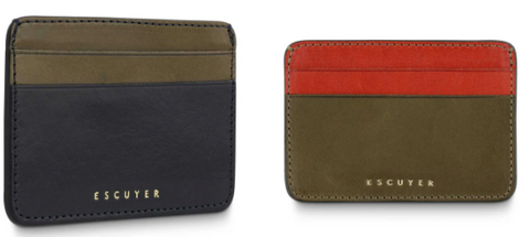 escuyer leather cardholder wallet for men