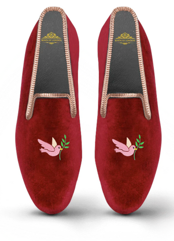 Amazon.com | FERUCCI Plain Red Custom-Made Velvet Slippers Loafers (8) |  Loafers & Slip-Ons