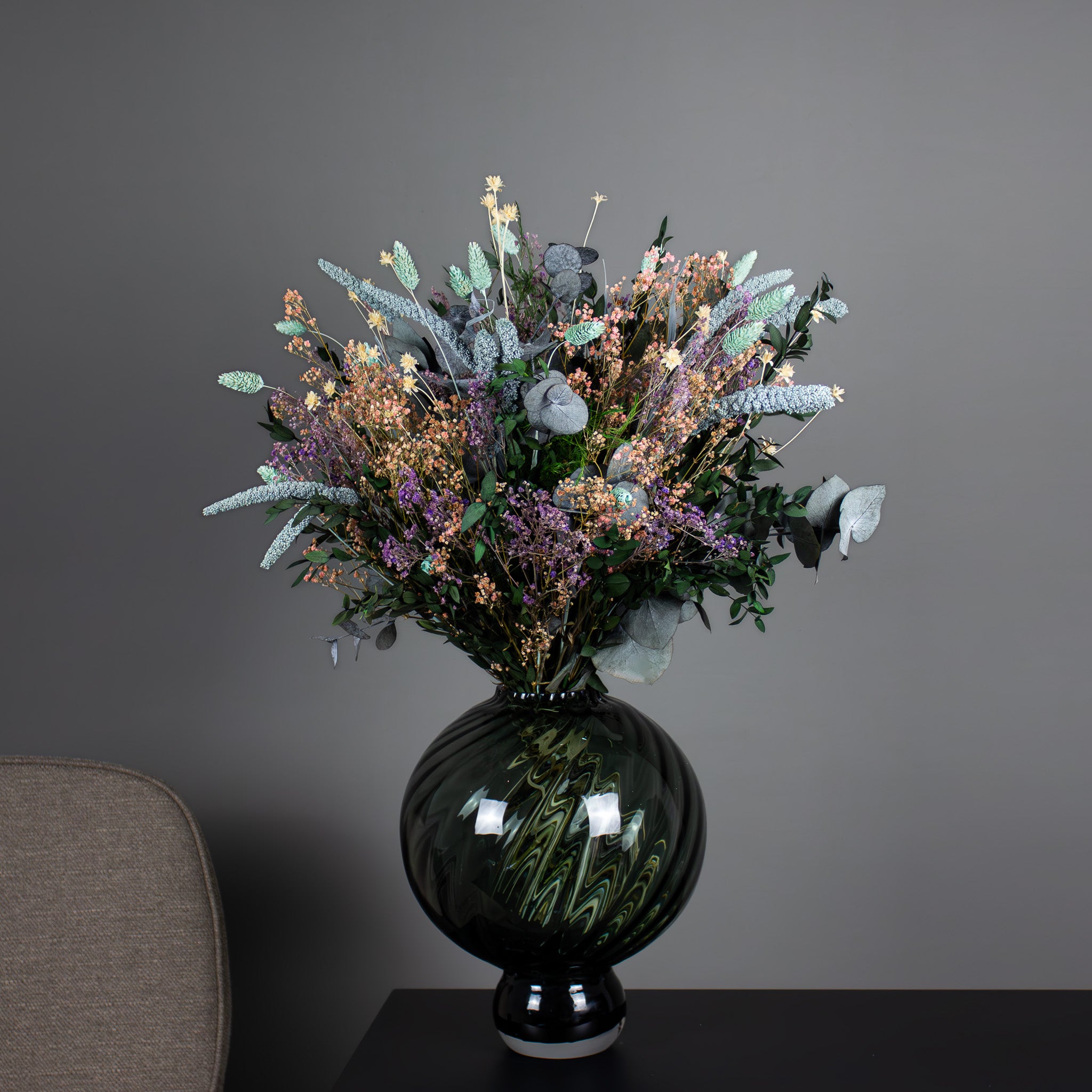 Billede af Living Flowers | Buket Pastelpragt - Tørret Blomsterbuket - Luksuriøs, Højde: 55-60 cm- Evighedsblomster / Evighedsbuket