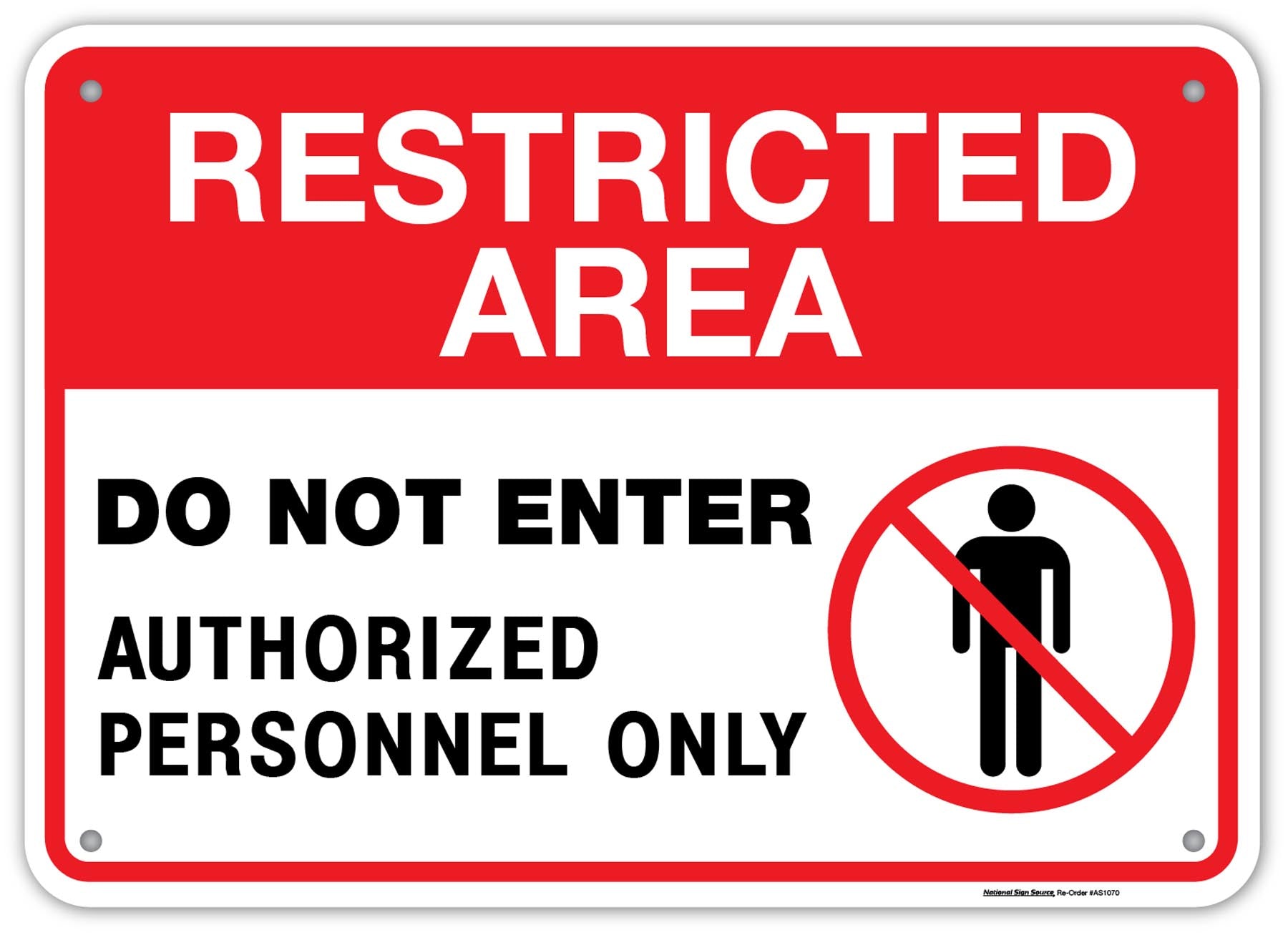 Restricted Area Signs - Do Not Enter Authorized Personnel Only Signs ...