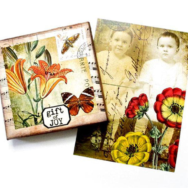 autumn inspired rubber stamps and collage sheets