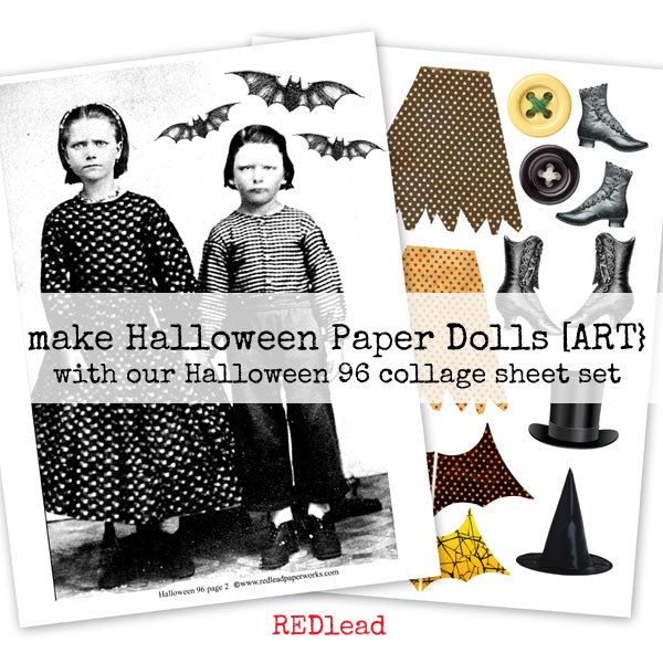 Halloween Paper Dolls Collage Sheets