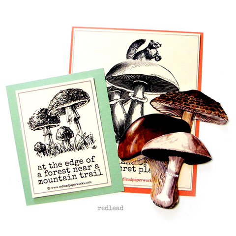 Mushroom Rubber Stamps Mushroom Collage Sheets
