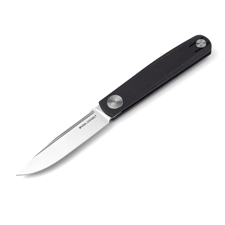 Real Steel Burns Folding Knife Black Titanium Handle VG-10 Plain Edge  RS7661S