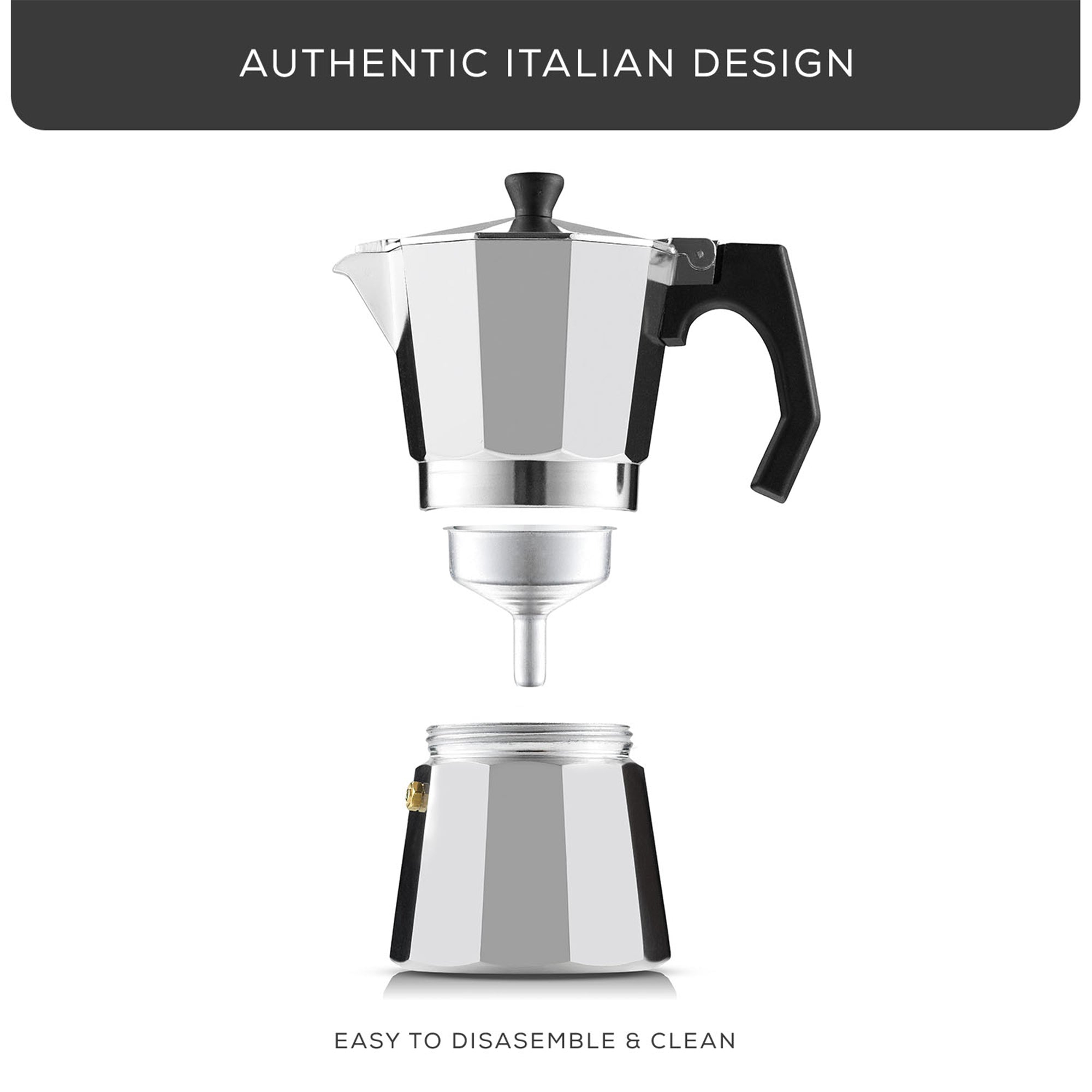 JoyJolt Italian Moka Pot Stovetop Aluminum Espresso Maker-image-49