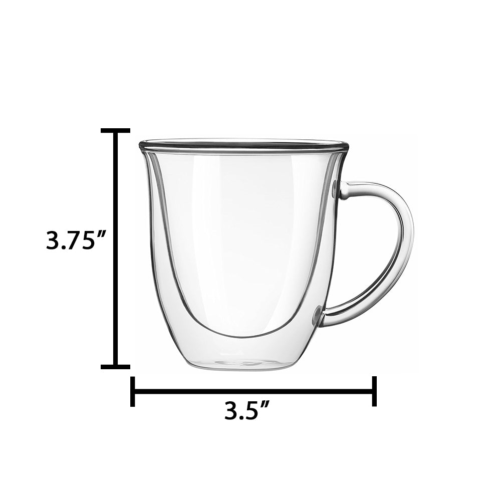 Review of #JOYJOLT Aroma Double Wall Glass Coffee Mugs - Set of 2 by  Victoria, 26 votes