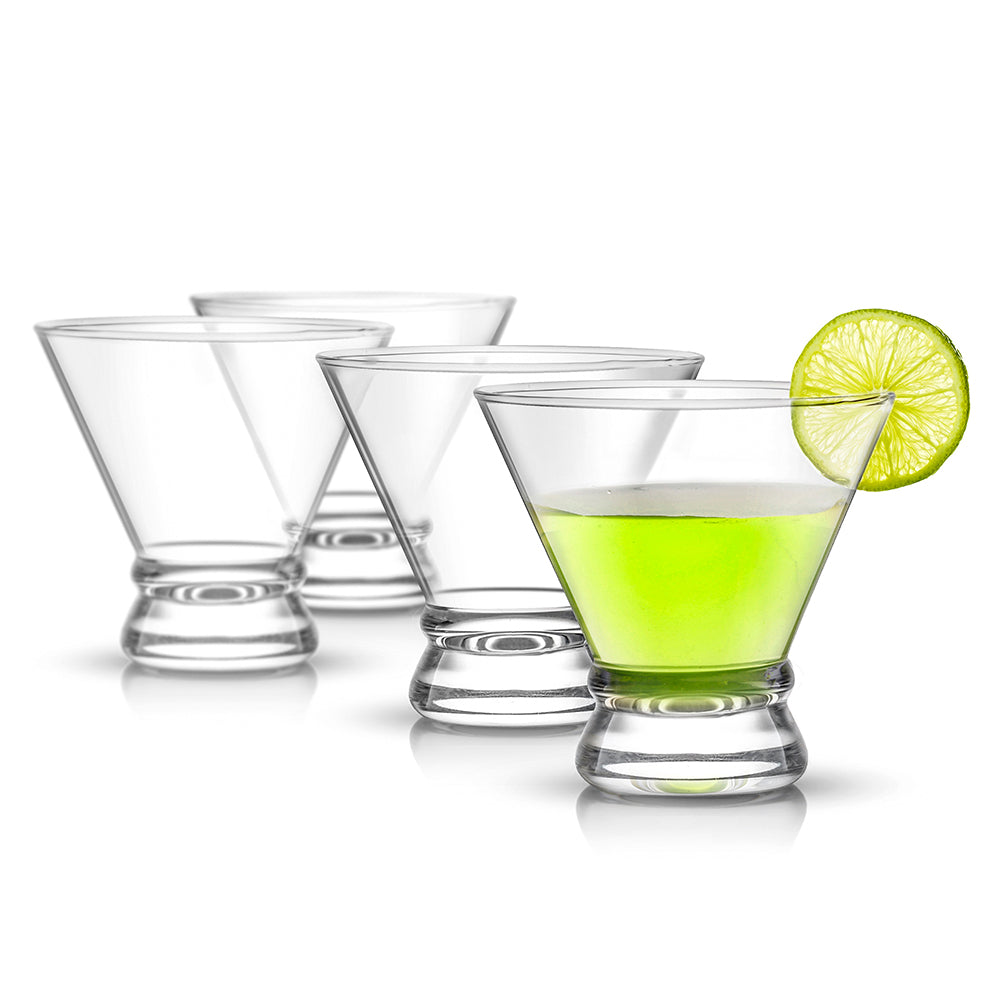 Joyjolt Cosmos Martini Glasses–set Of 2 Crystal Stemless Cocktail