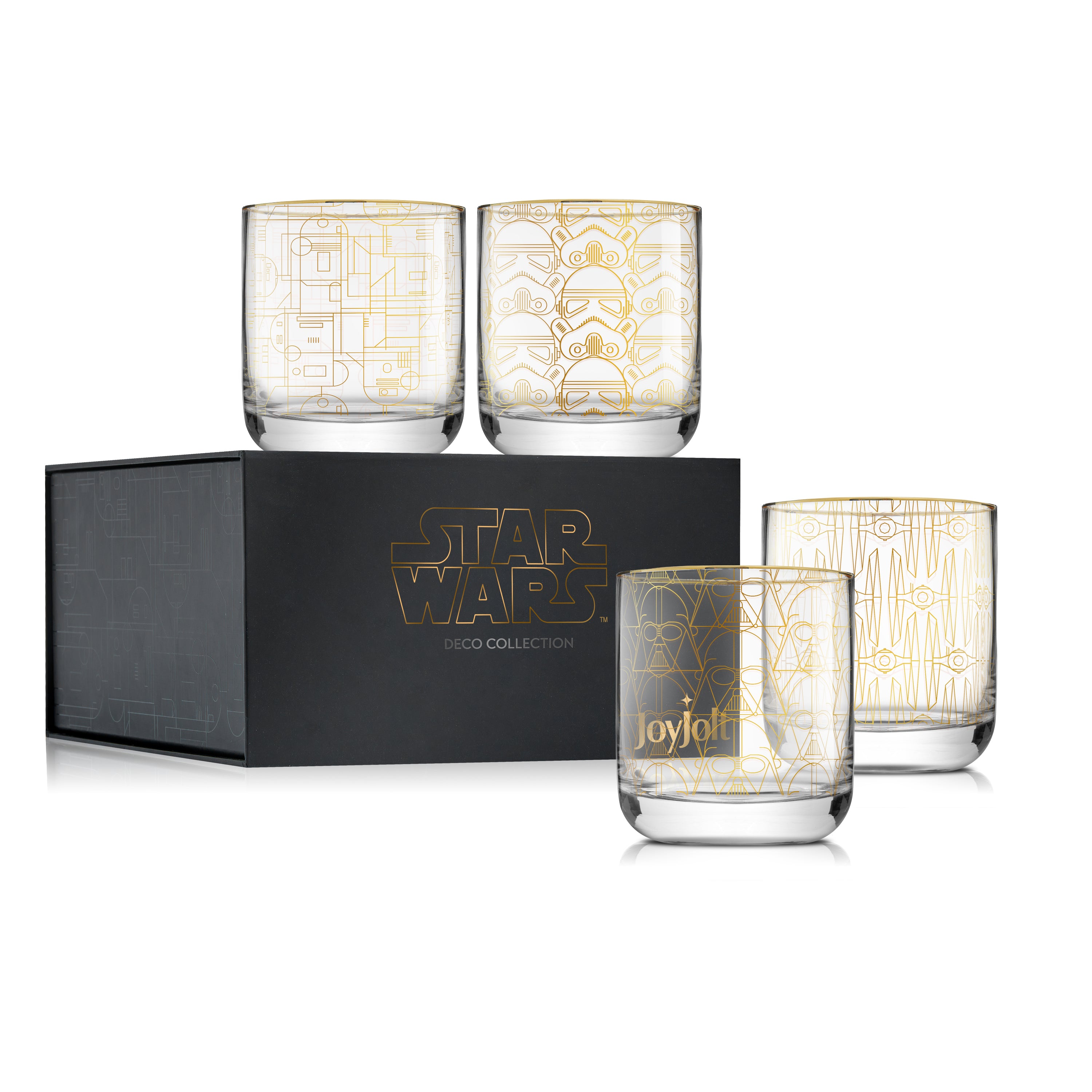 JoyJolt Set of 2 Star Wars™ Luke Skywalker™ Crystal Stemless Glasses