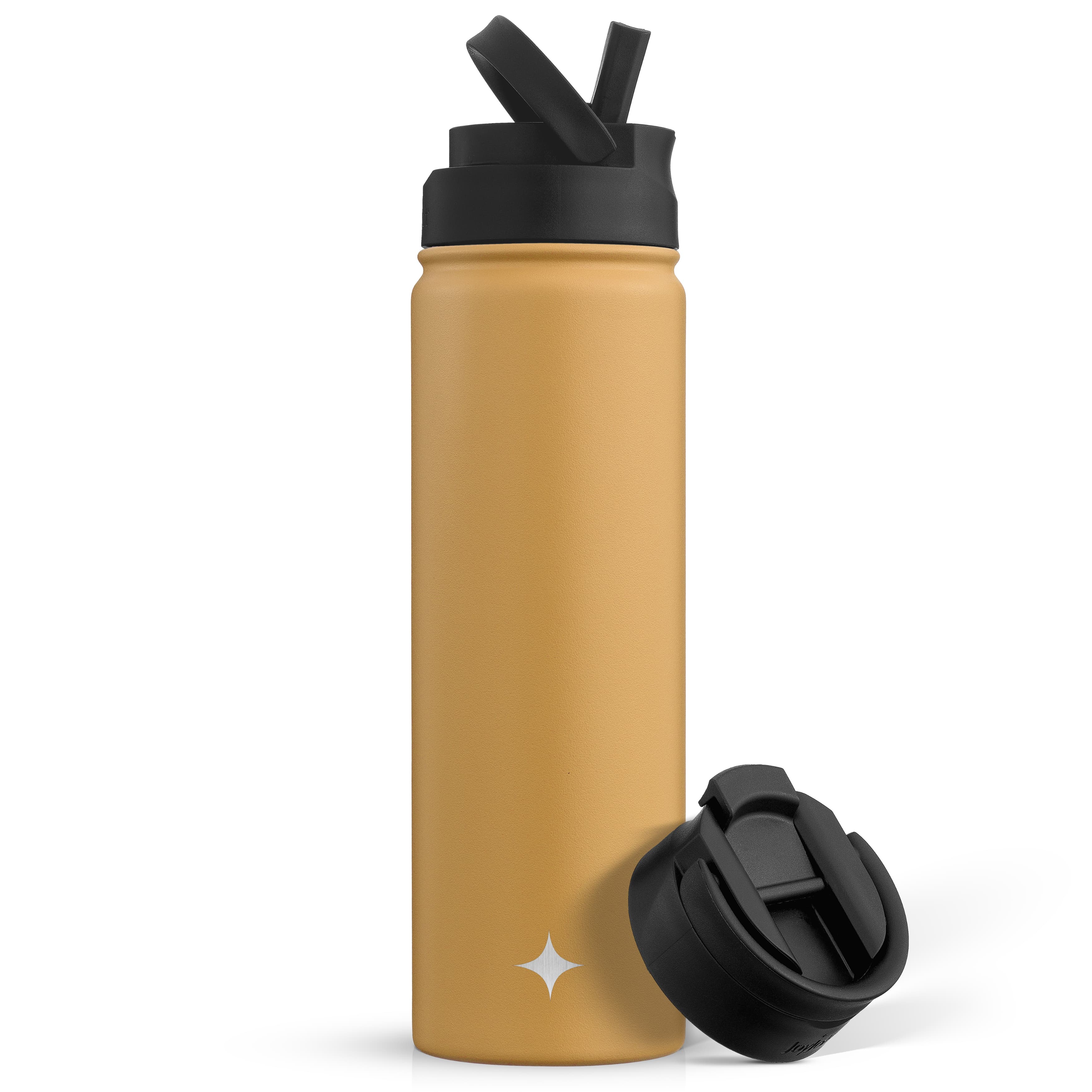 JoyJolt Vacuum Insulated Water Bottle with Flip Lid & Sport Straw Lid-image-66