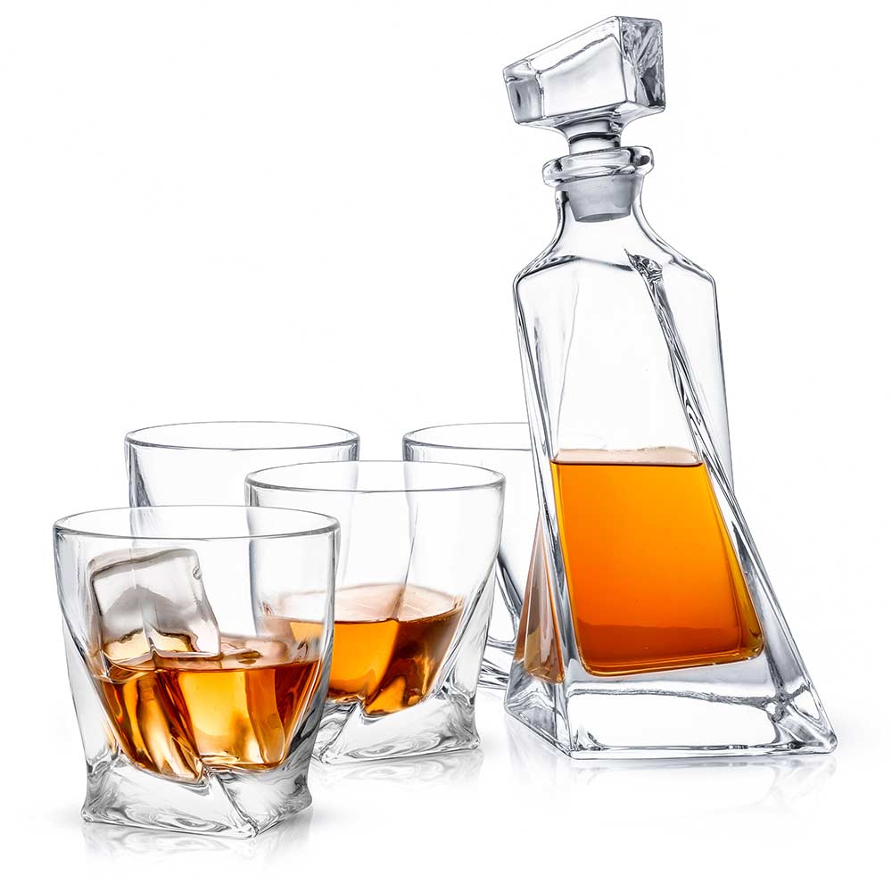 JoyJolt Carre Square Scotch Glasses, Old Fashioned Whiskey  Glasses 10-Ounce, Ultra Clear Whiskey Glass for Bourbon and Liquor Set Of 2  Glassware: Shot Glasses