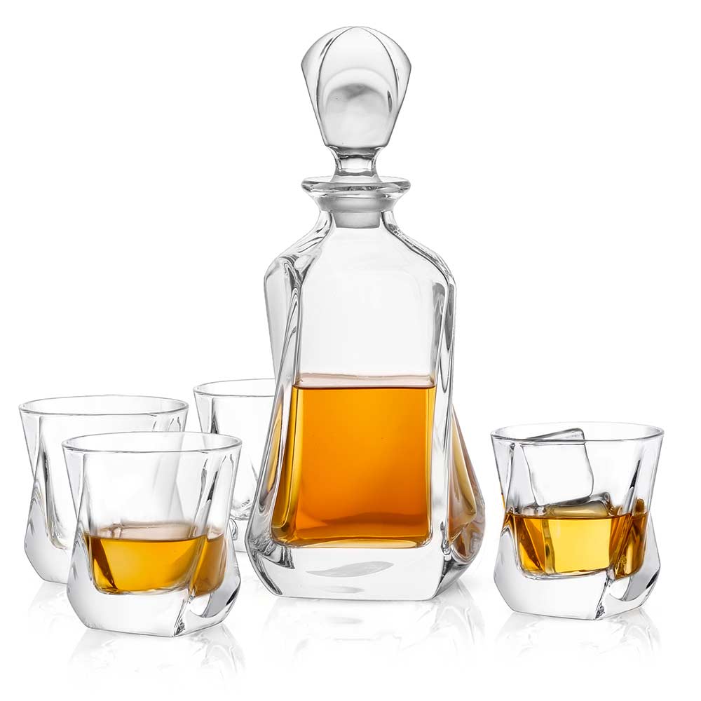 JoyJolt Carre Square 300 ml Scotch Glasses, Old Fashioned Whiskey Glasses -  SMT GLASS