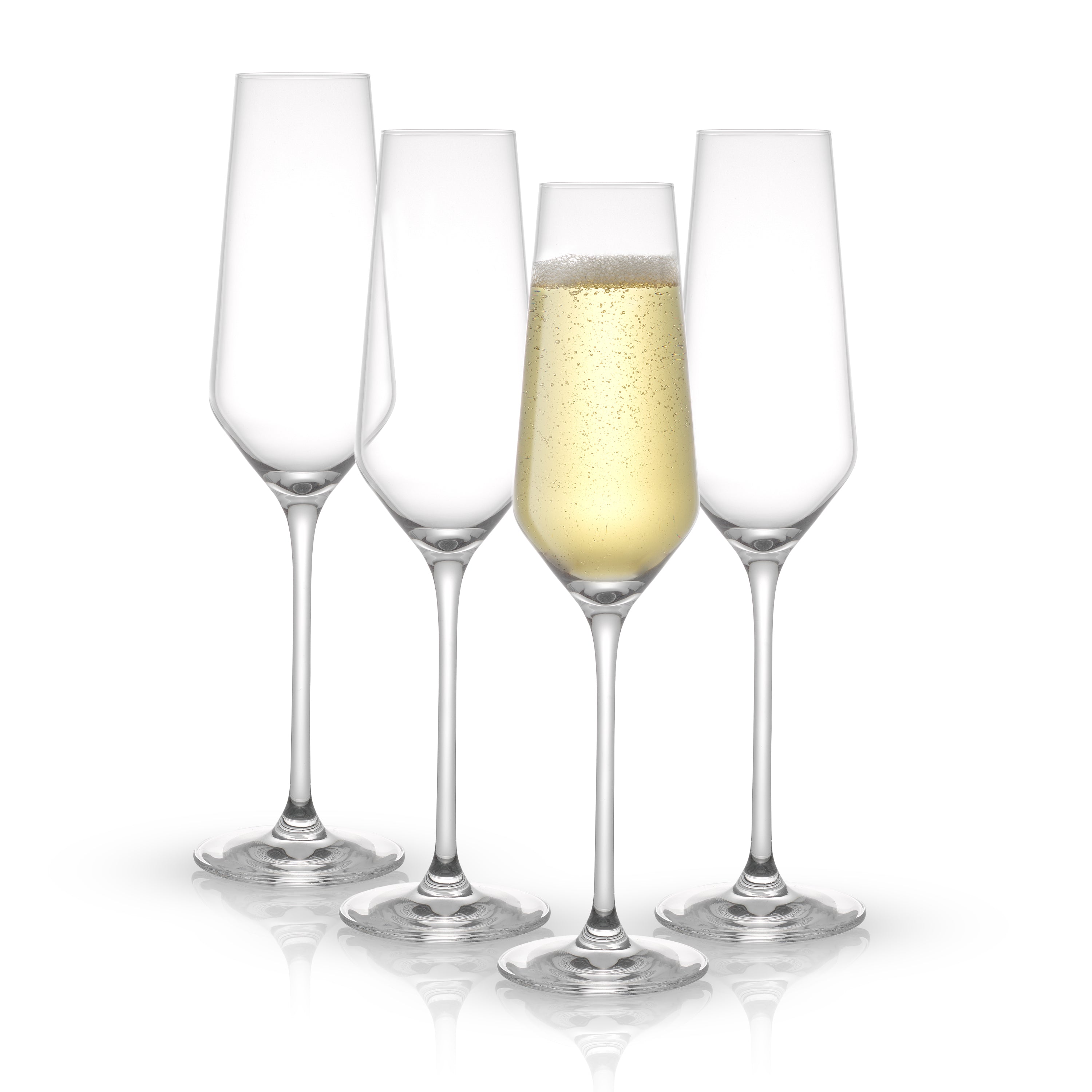 JoyJolt Claire Crystal White Wine Glasses 11.4 oz, Set of 2