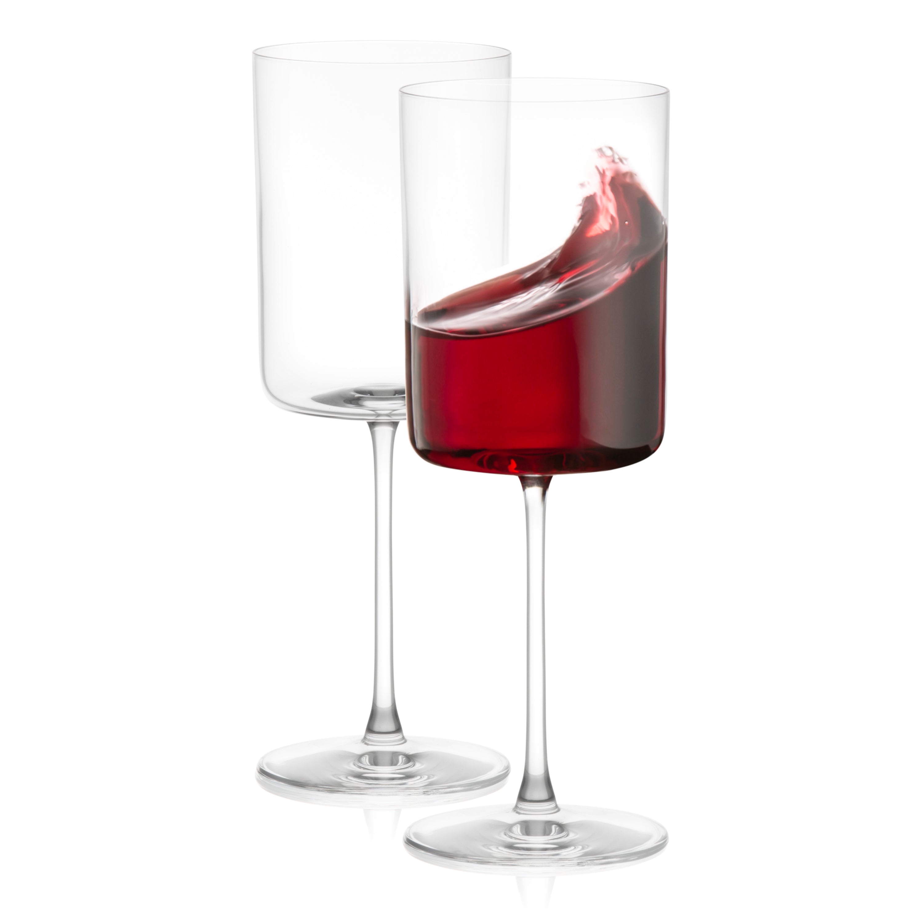 JoyJolt Hue Set of 6 (15 oz) Stemless Wine Glasses