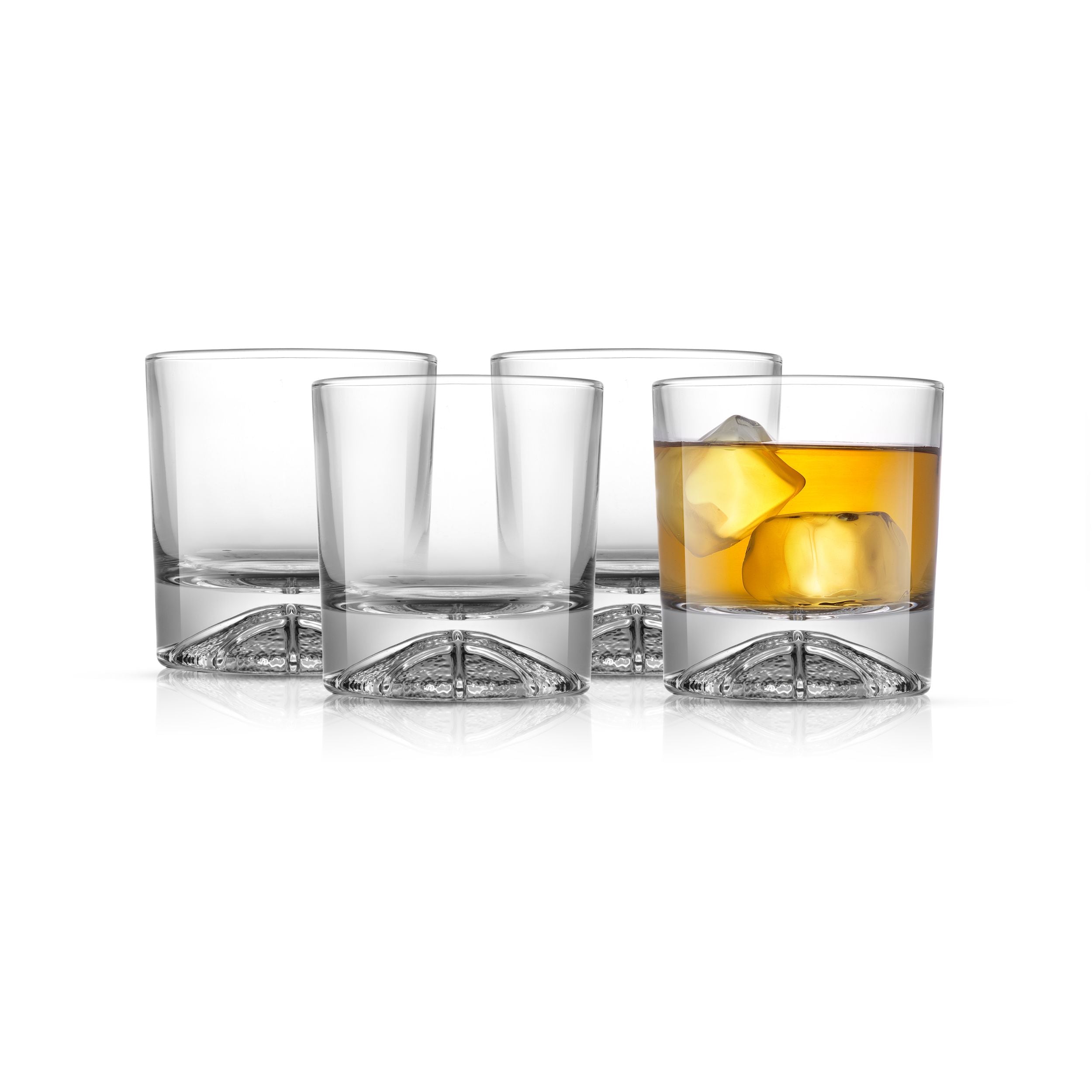 Gatsby Art Deco Double Old Fashion Whiskey Glasses - 10 oz - Set of 6