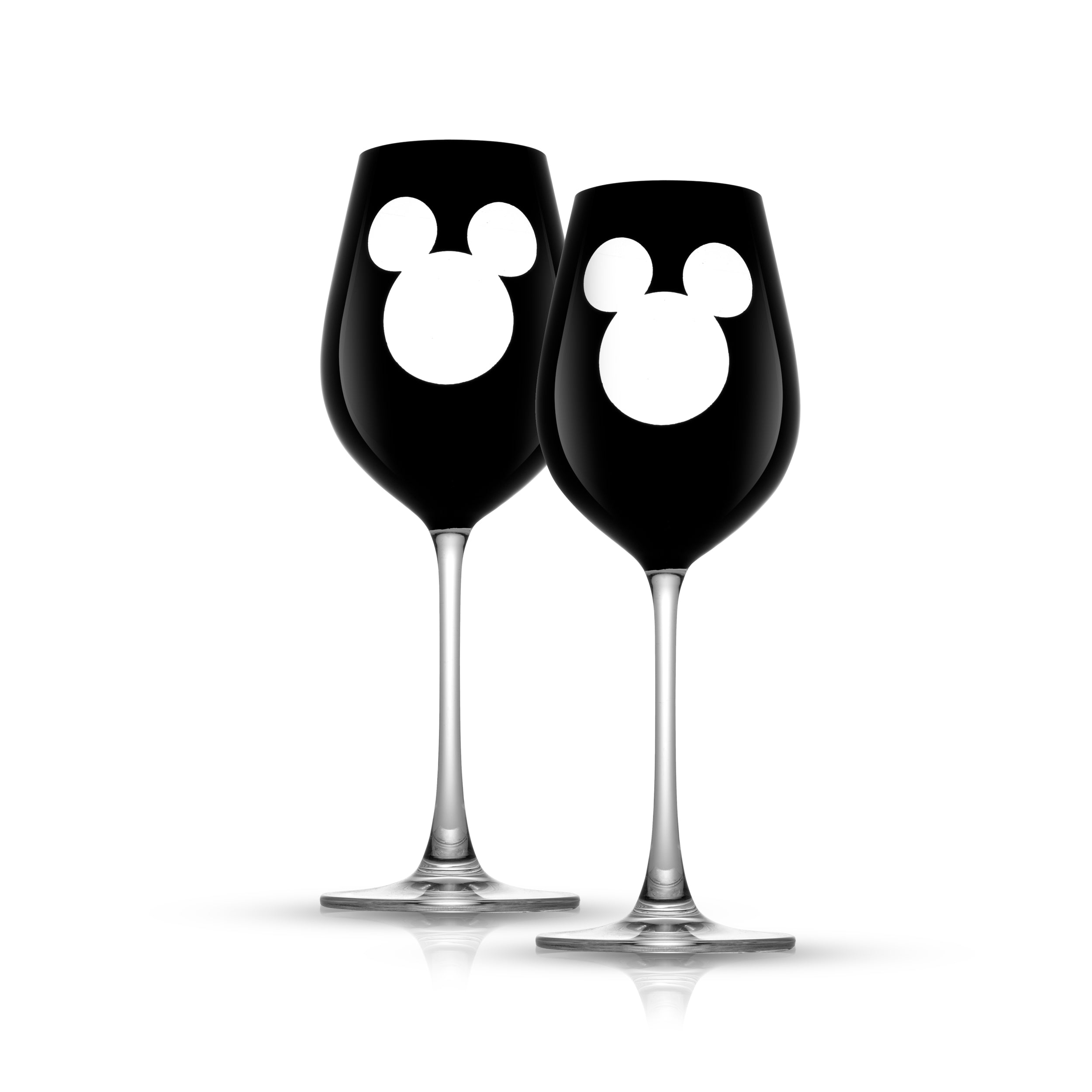 JoyJolt Disney Mickey Mouse Joy O Joy 15 oz. Stemless Wine Glass (Set of 4)