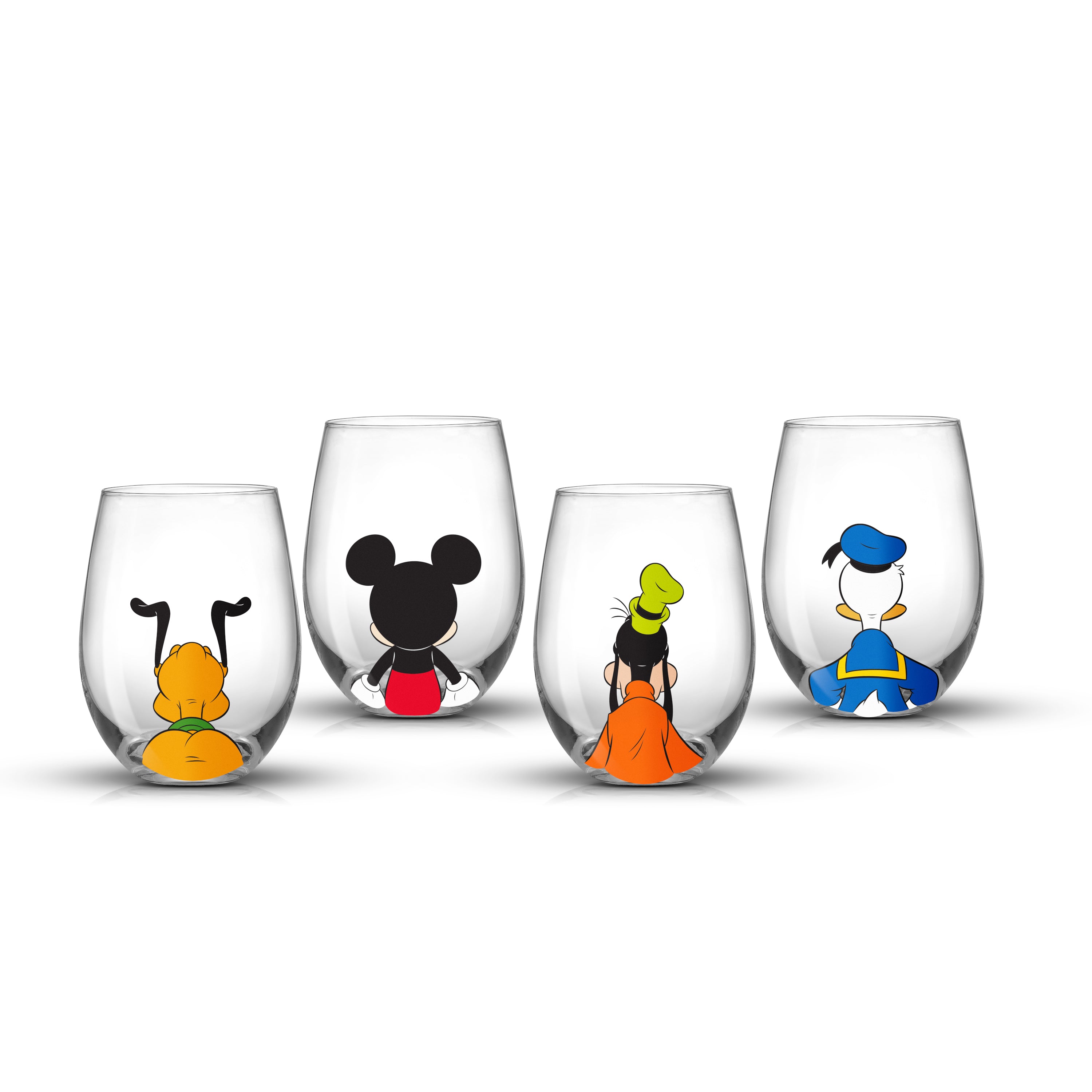 JoyJolt 10 oz. Disney Mickey Mouse Citrus Short Drinking Glass (Set of 4)  JDS10742 - The Home Depot