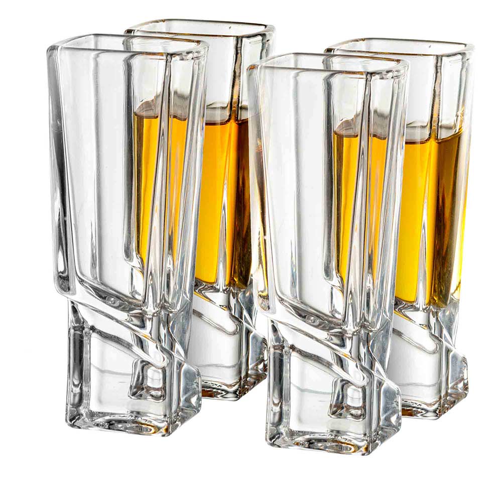 JoyJolt Carre Square 300 ml Scotch Glasses, Old Fashioned Whiskey