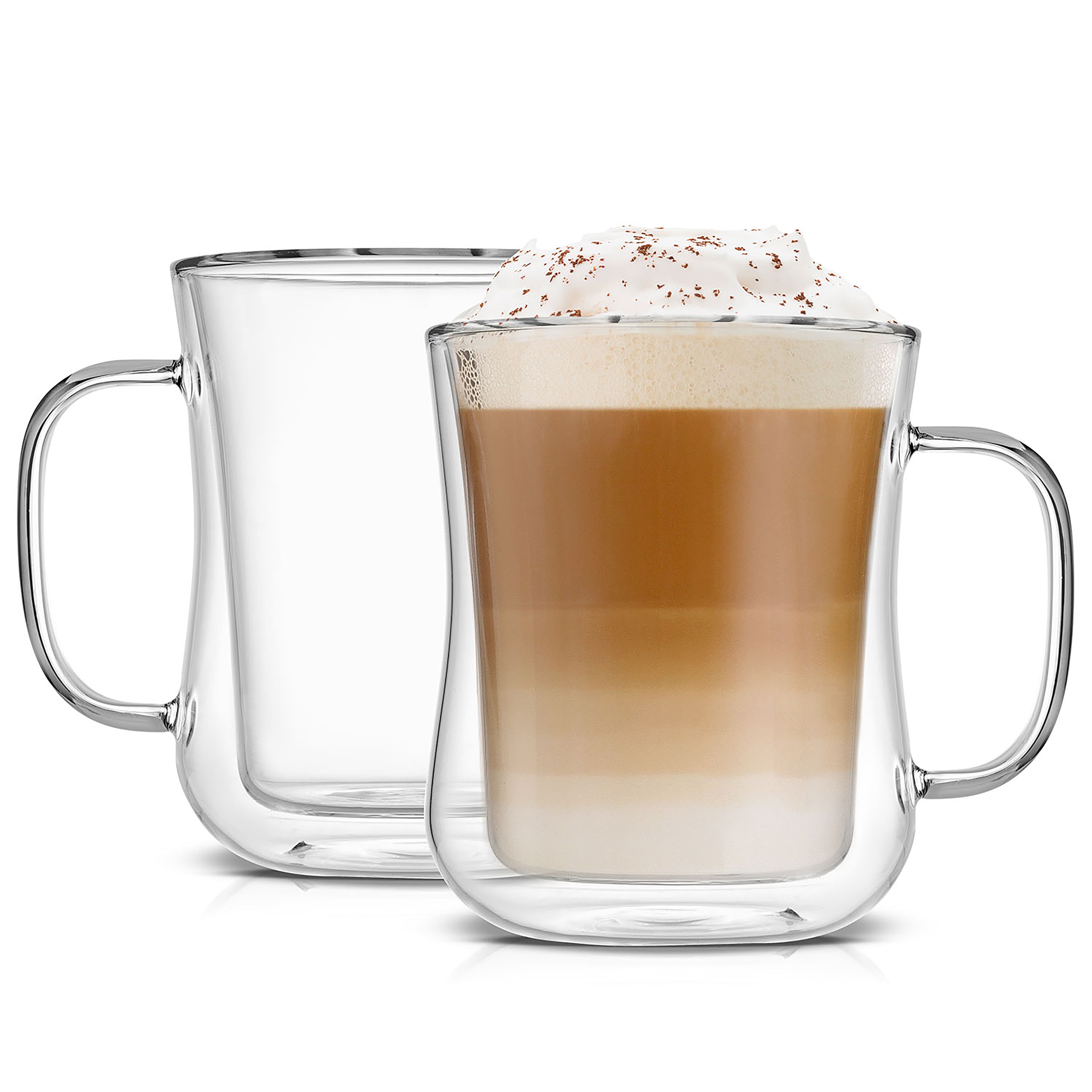 JoyJolt 5.4oz Double Wall Fluted Mugs (Set of 6)