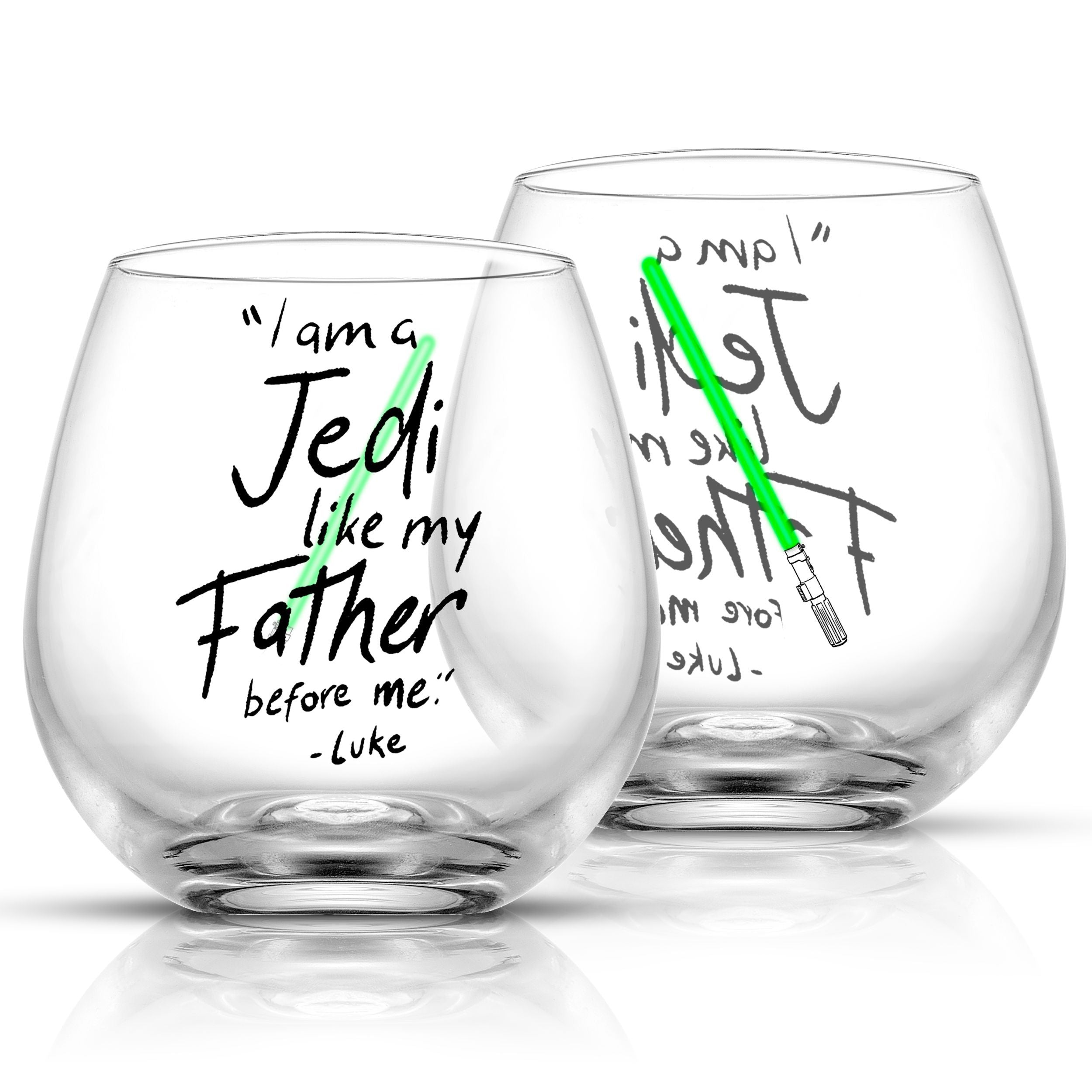 JoyJolt Star Wars™ Ugly Sweater Stemless Glasses. Set