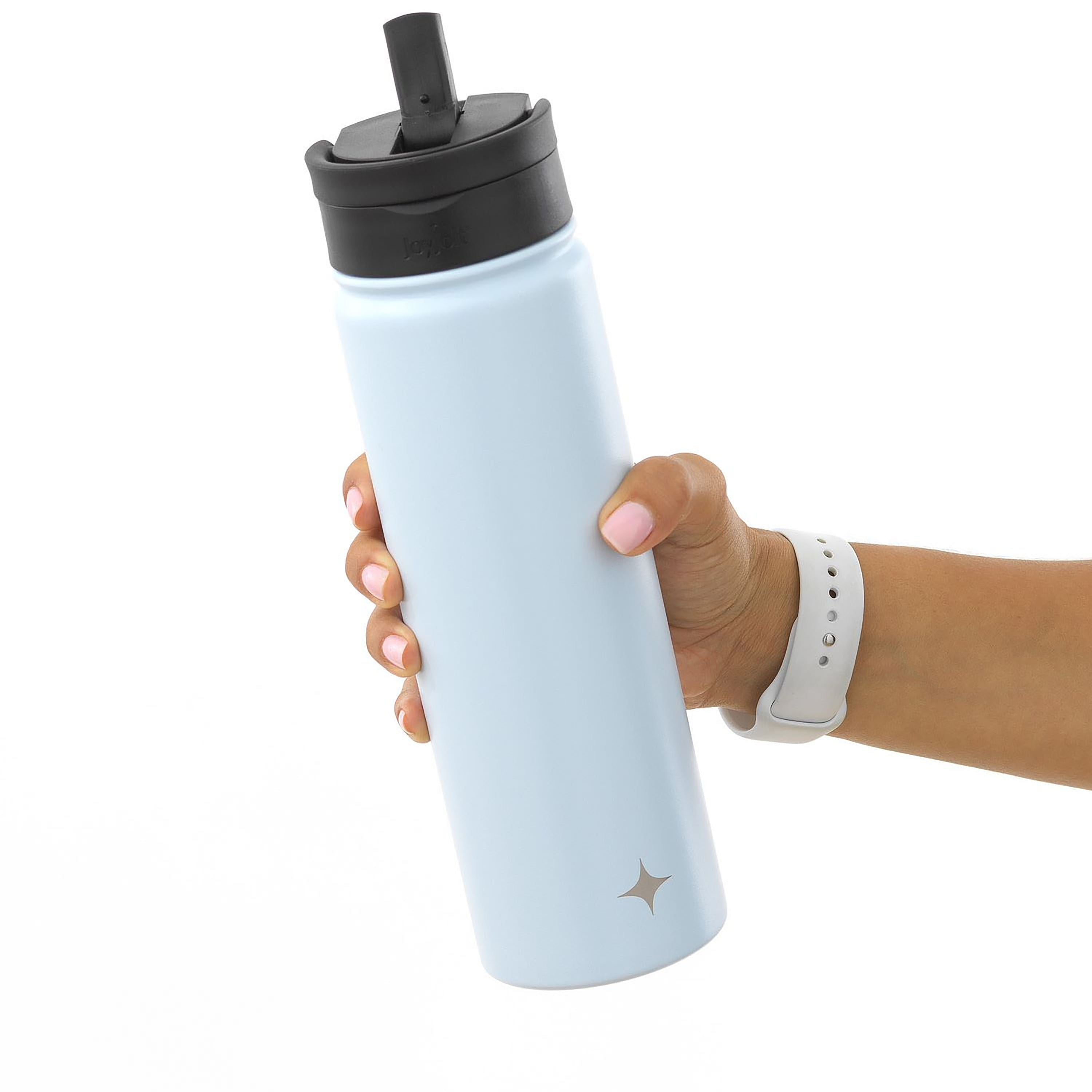 JoyJolt Vacuum Insulated Water Bottle with Flip Lid & Sport Straw Lid-image-33