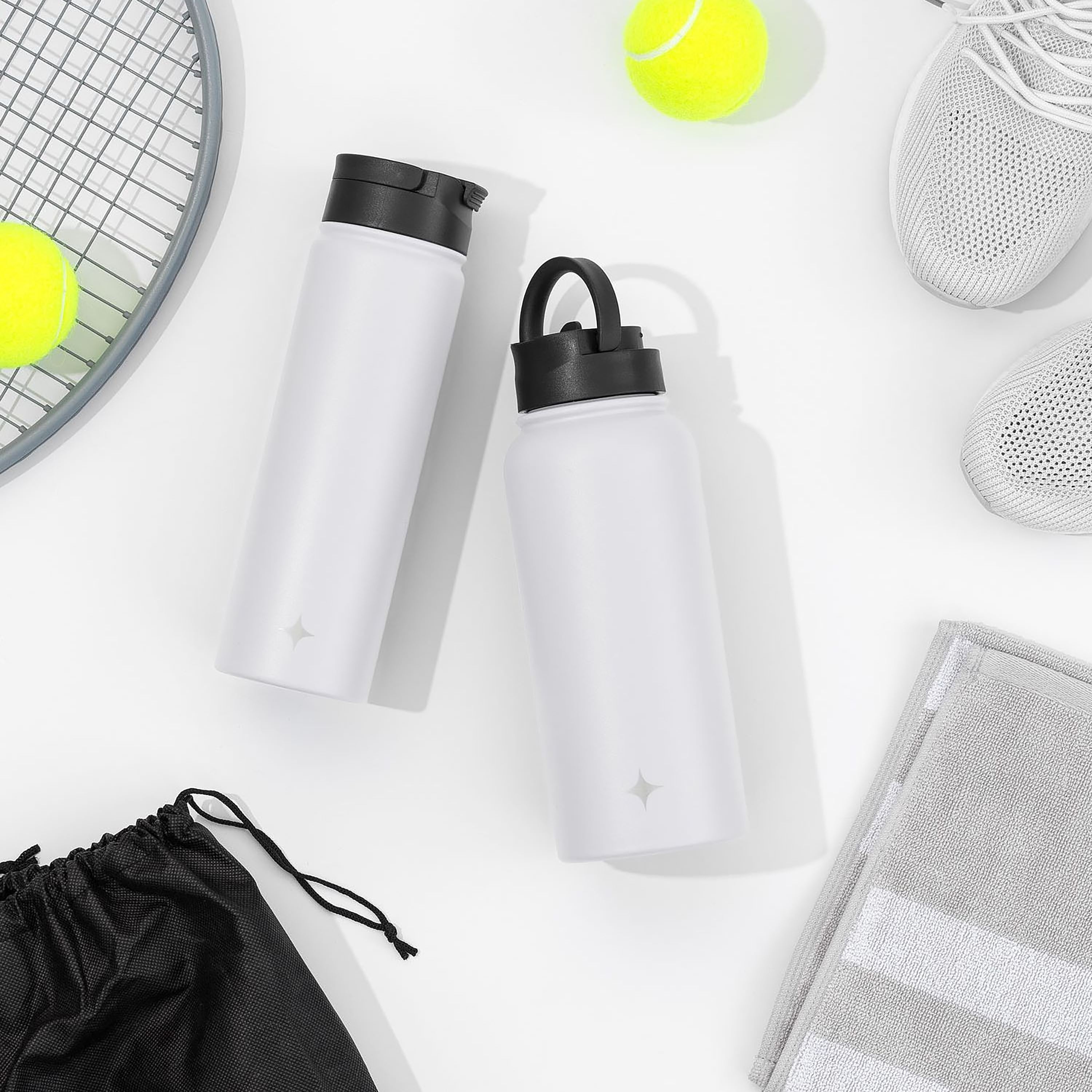 JoyJolt Vacuum Insulated Water Bottle with Flip Lid & Sport Straw Lid-image-43