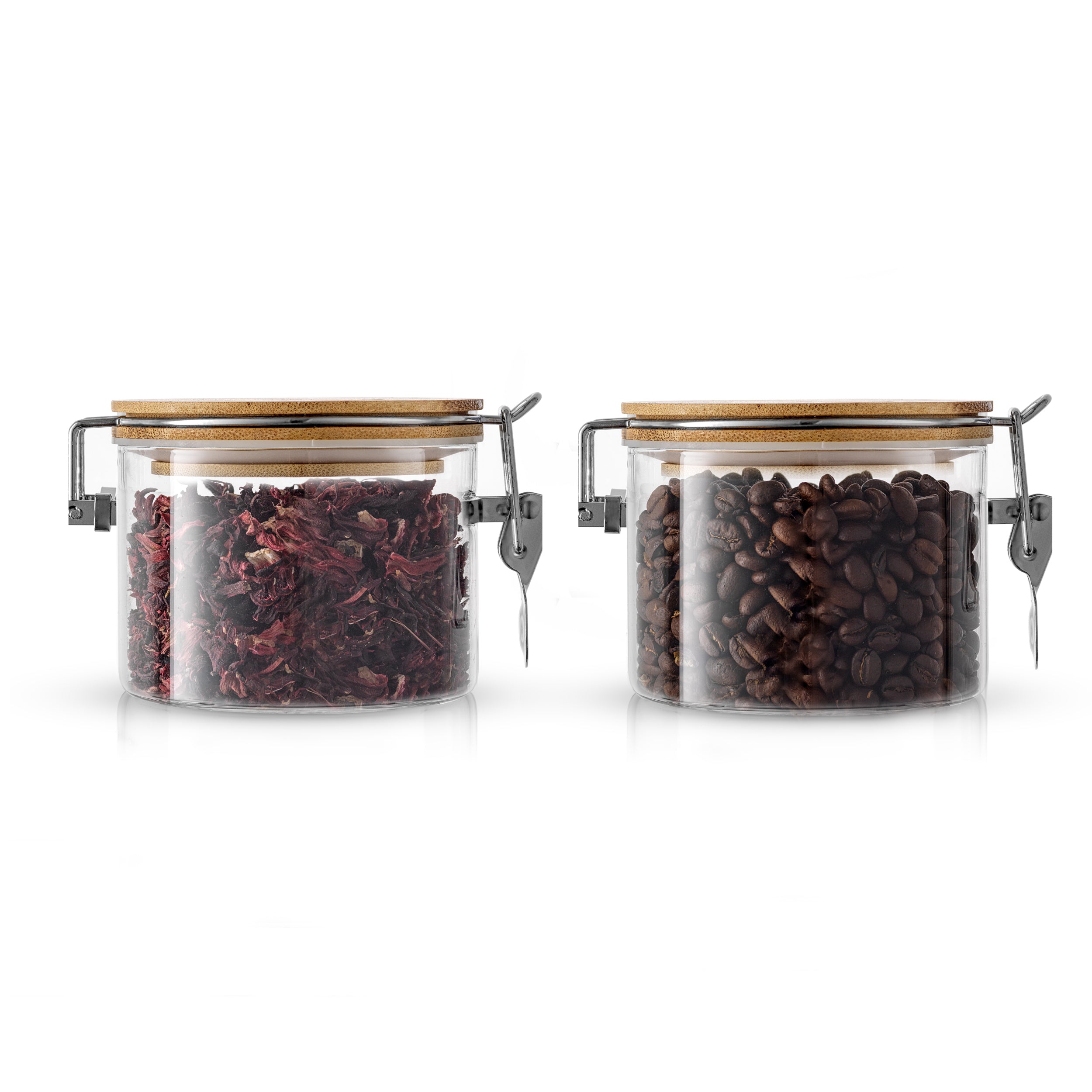 78Oz Glass Food Storage Jars with Airtight Clamp Lids,Set of 3