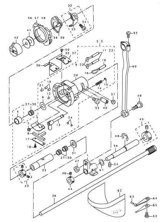 LK-1900 4. Shuttle Driver Shaft – ABC Sewing Machine