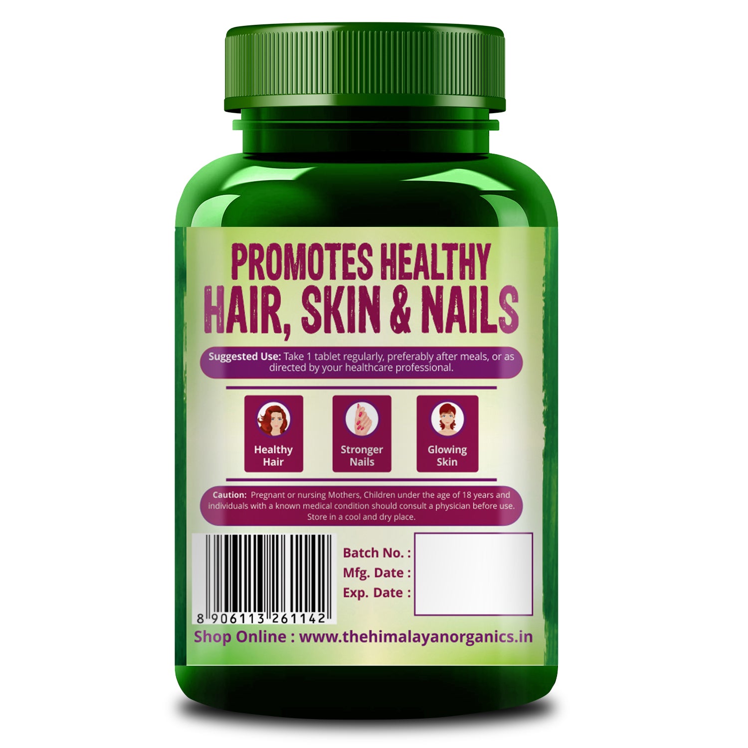 Himalayan Organics Biotin Tablets For Healthy Hair Skin  Nails  The  Himalayan Organics