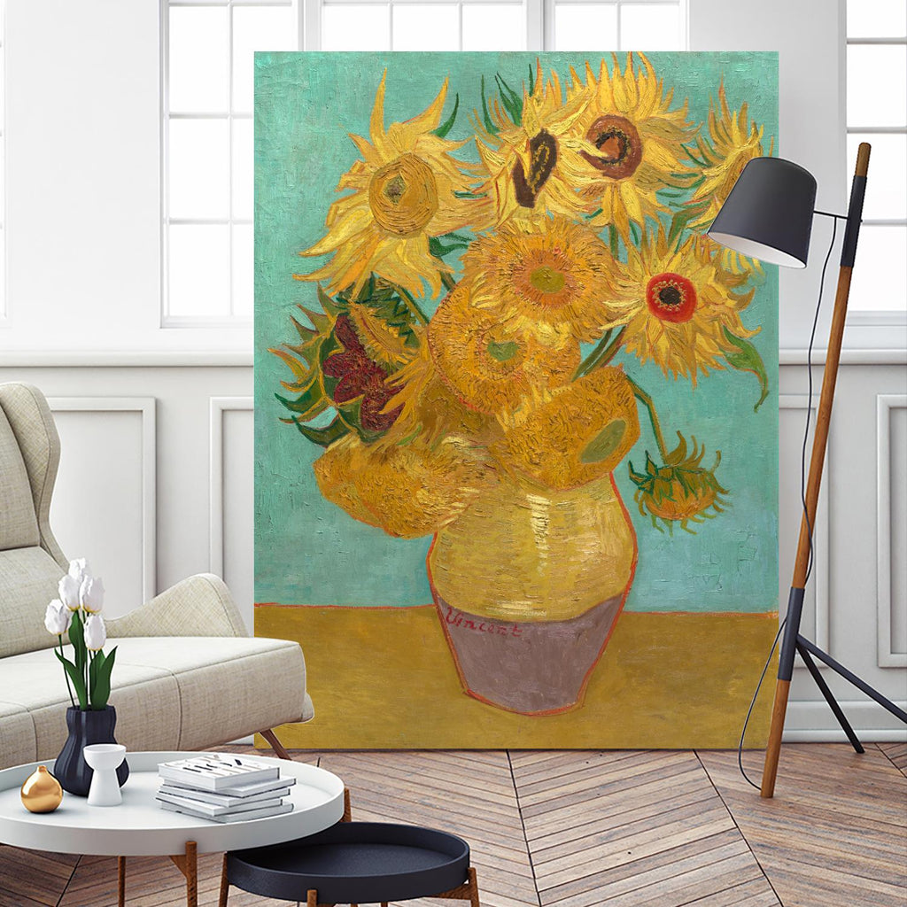 Sunflowers by Vincent Van Gogh on GIANT ART - turquoise master