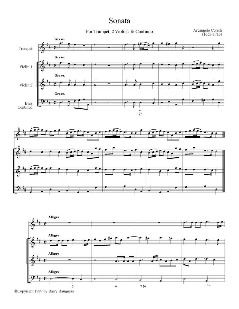 baroque trumpet repertoire