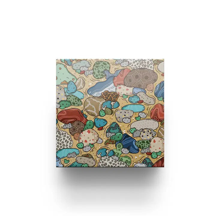 Midwest Beach Rocks Absorbent Stone Coaster