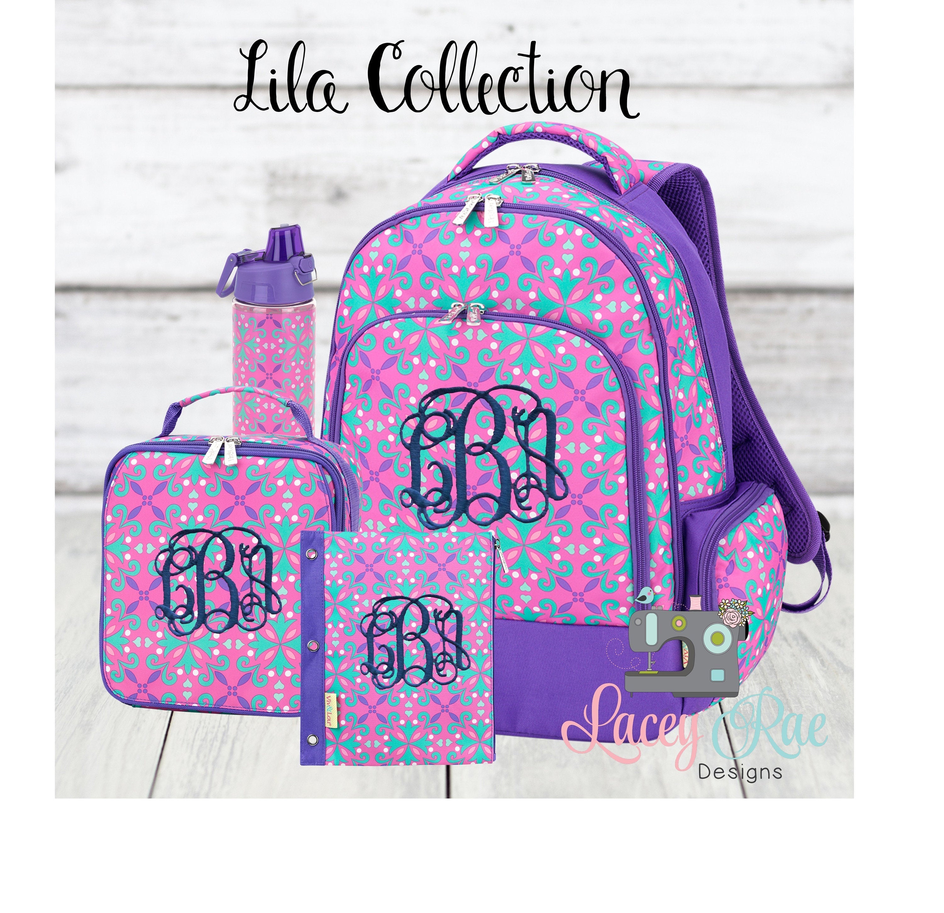 personalized backpack and lunchbox set