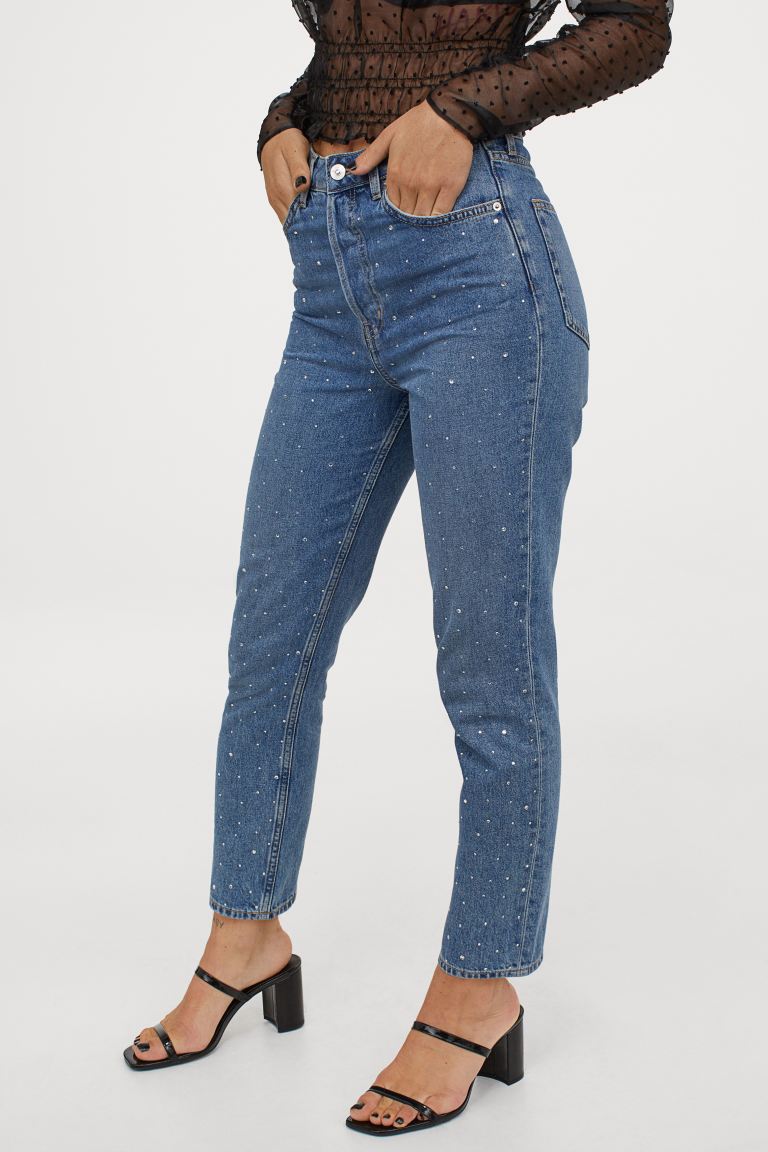 ZARA RIPPED MOM FIT JEANS HI-RISE ANKLE LENGHT – Amarella