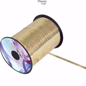 450m / 500 yards Curling 5mm Ribbon - Wrapping Balloon - Full Roll - Mettalic Gold