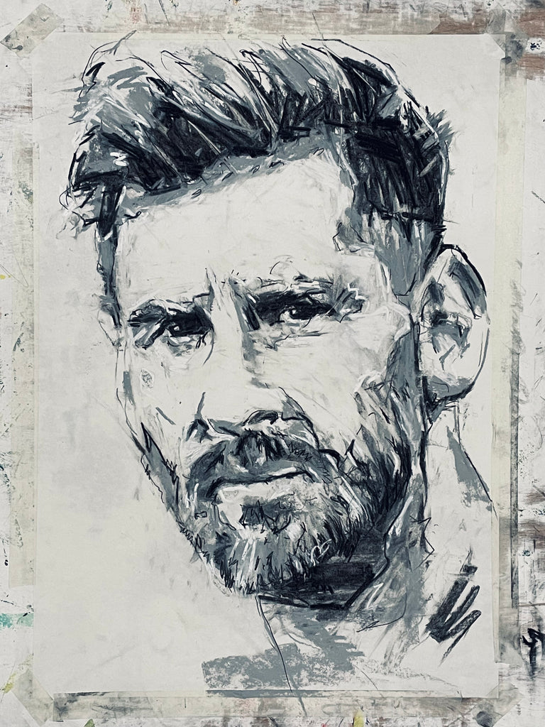 Lionel Messi- Charcoal Drawing - A2 – tamburlaine.art