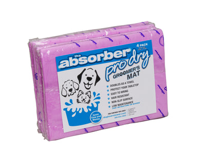 The Absorber® "Groomer's Mat" ProDry (22 in. x 43 in.) 4-Pack - Dog Lover's Towel