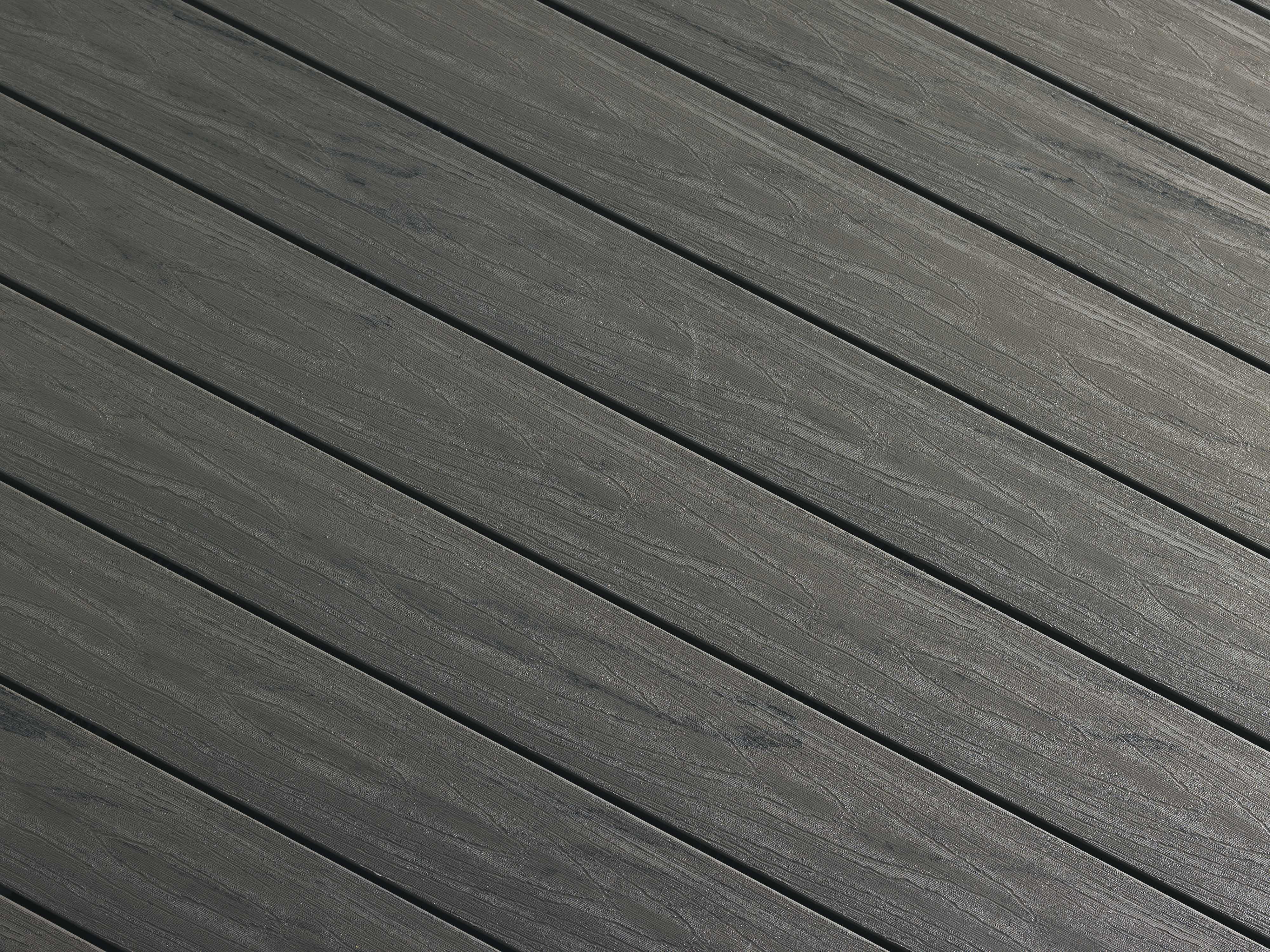 Ash gray composite decking color