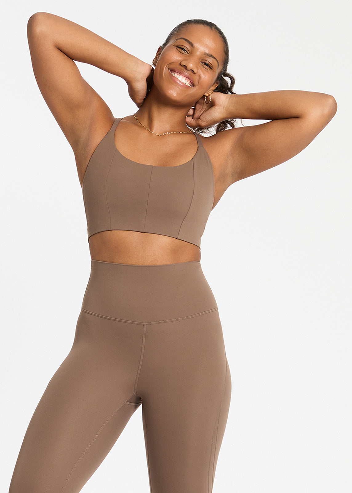 Nimble Ribbed Seamless 7/8 Legging- Pecan– HyperLuxe Activewear