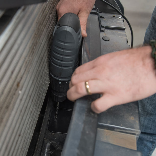 Drilling holes for the Stedi brackets in a Ranger PX3