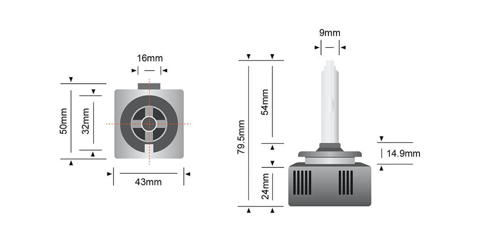 D5S XENON 35W HID BULBS (PAIR)