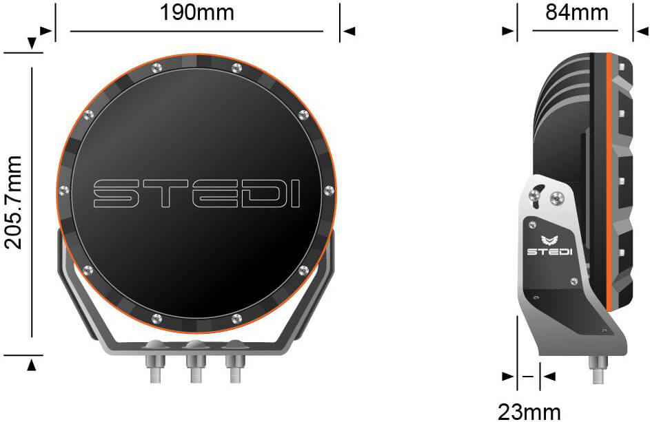 Stedi Type-X Sport 7 inch dimensions