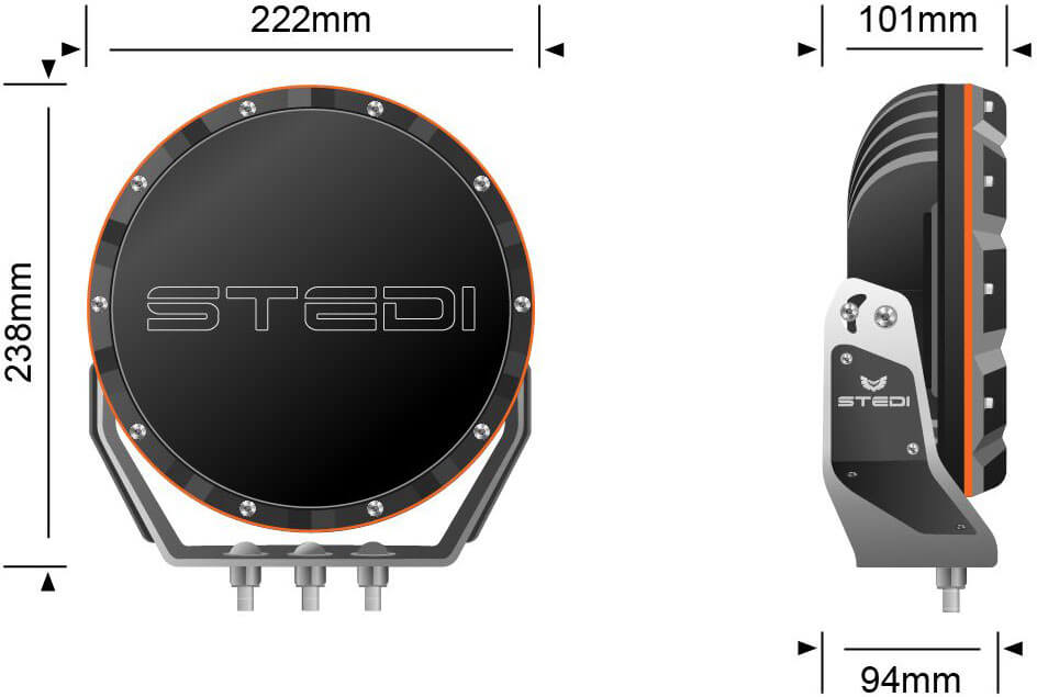 Stedi Type-X Sport 8.5 inch dimensions