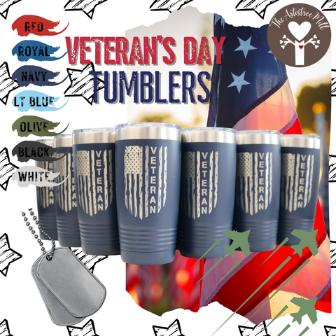 Veteran's Tumblers with Military Branch