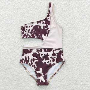 Cow Print One Piece Swimsuit - Blushes Boutiques