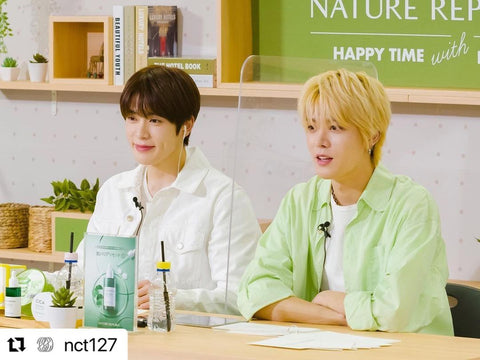 NCT 127 Jaehyun and Yuta love Nature Republic Skincare
