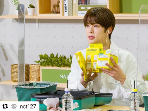 NCT 127 Jaehyun loves Nature Republic Vitapair C Skincare products